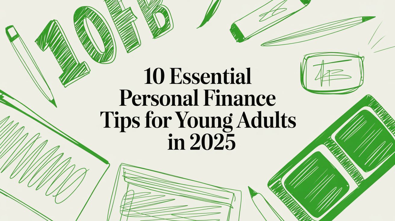 Personal Finance Tips For Young Adults Stationery Illustration