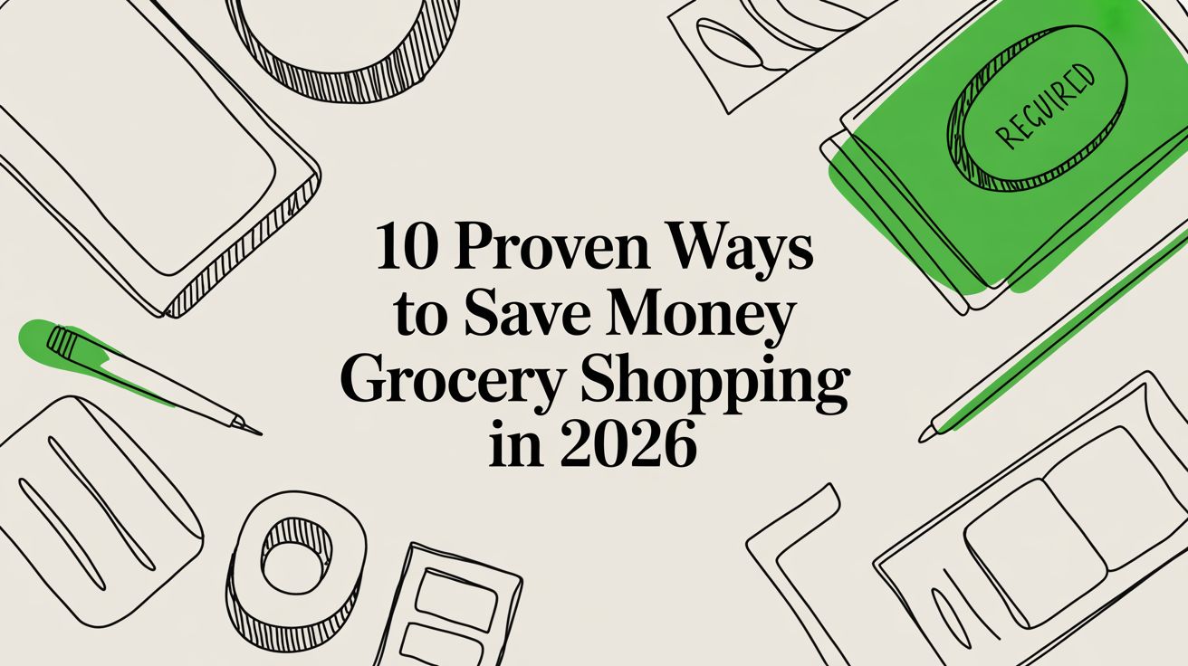 Ways To Save Money Grocery Shopping Finance Graphic